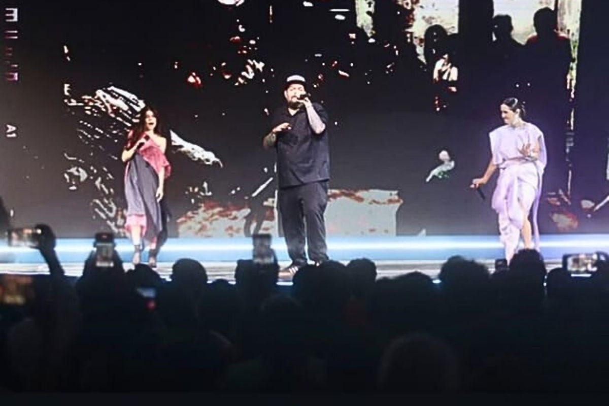 Julieta Venegas, Ely Guerra y Control Machete en el homenaje a 'Amores Perros'. Foto: Especial