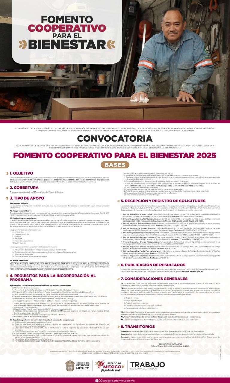 Resultados del programa Fomento Cooperativo se darán a conocer en noviembre. Foto: Especial