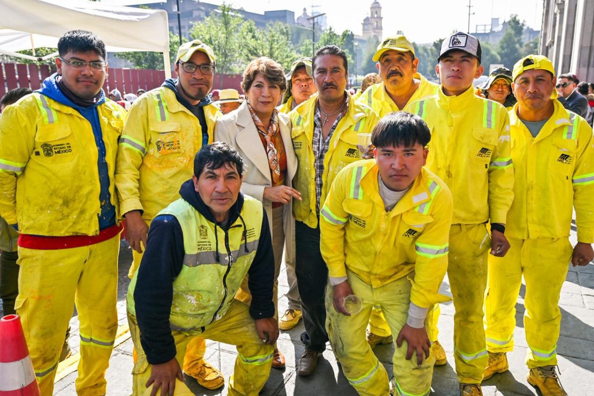 Delfina Gómez encabezó la jornada “Limpiemos Nuestro Edomex” en Toluca. Foto: Especial