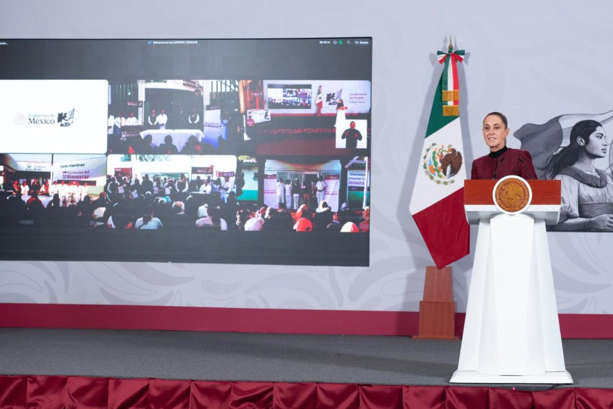 Durante “La Mañanera del Pueblo”, la Presidenta Sheinbaum encabezó los enlaces desde Naucalpan, Atlacomulco y Ecatepec para mostrar la operación de los primeros puntos de entrega. Foto: Especial