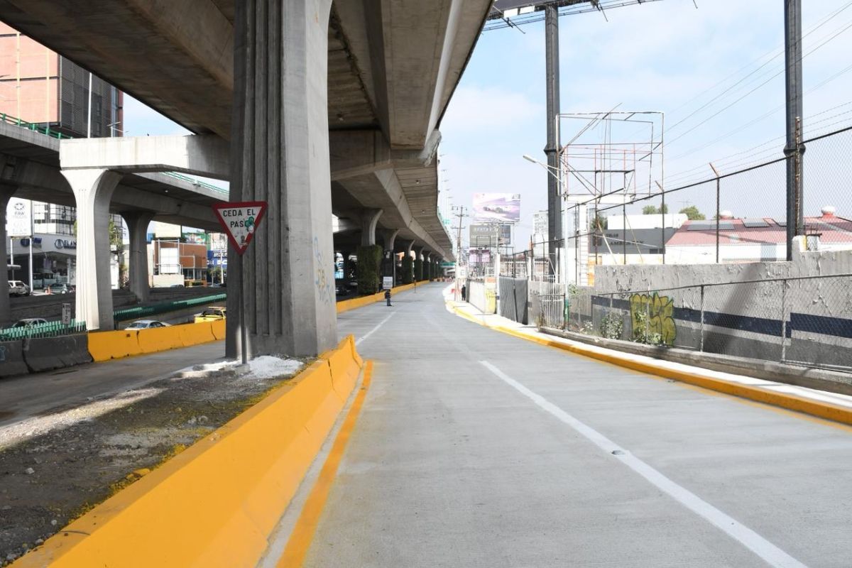 Naucalpan concluyó la rehabilitación del carril lateral del Periférico Norte. Foto: Especial