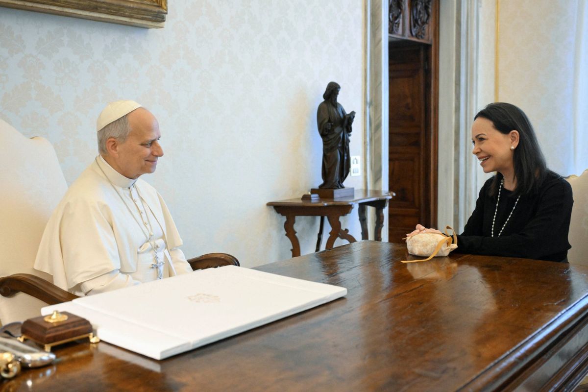 María Corina Machado durante su visita al Vaticano. Foto: Especial