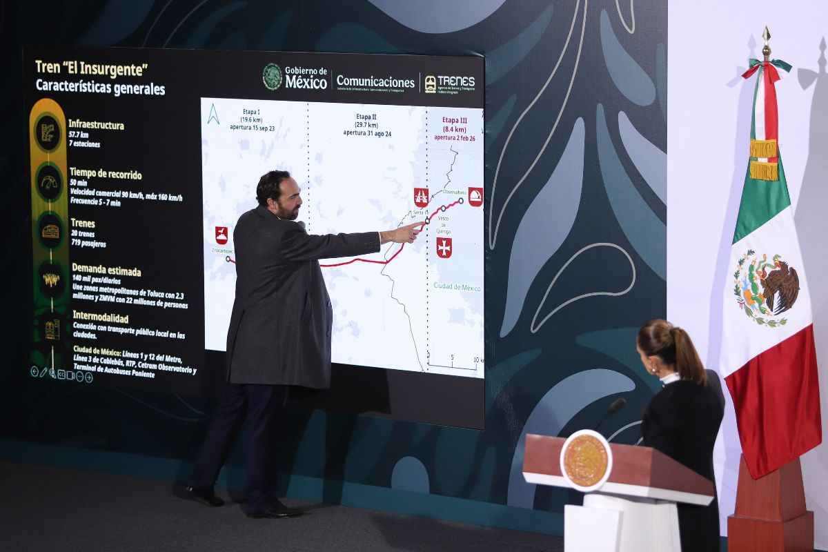 Claudia Sheinbaum inaugura el recorrido completo del Tren Insurgente. Foto: Cuartoscuro