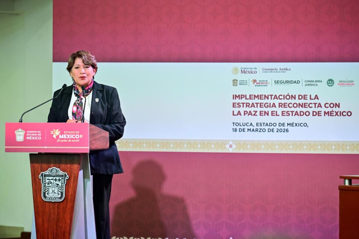 Delfina Gómez encabeza lanzamiento de Reconecta con la Paz en Edomex. Foto: Especial