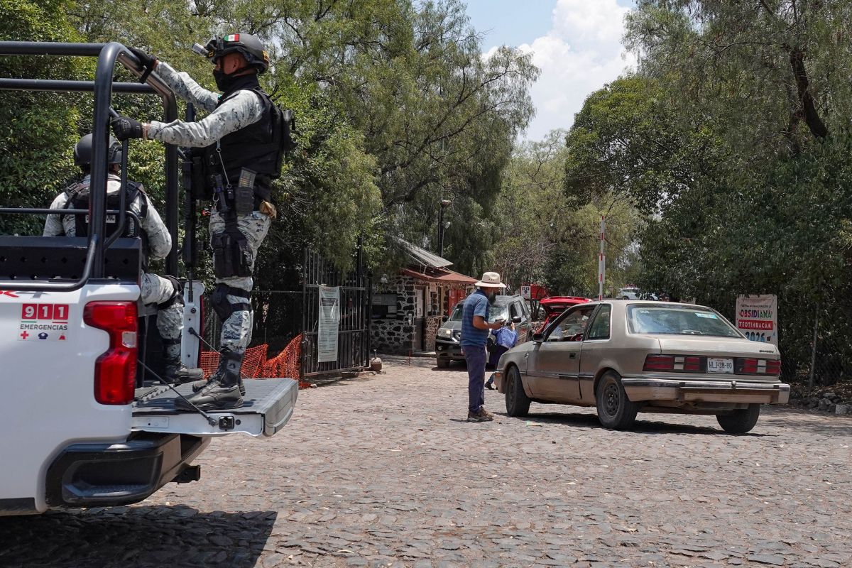 La Guardia Nacional participa en vigilancia dentro y fuera del sitio. Foto: Cuartoscuro