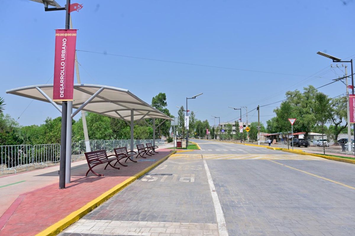 La obra moderniza el acceso principal hacia Teotihuacán y San Martín de las Pirámides. Foto: Especial