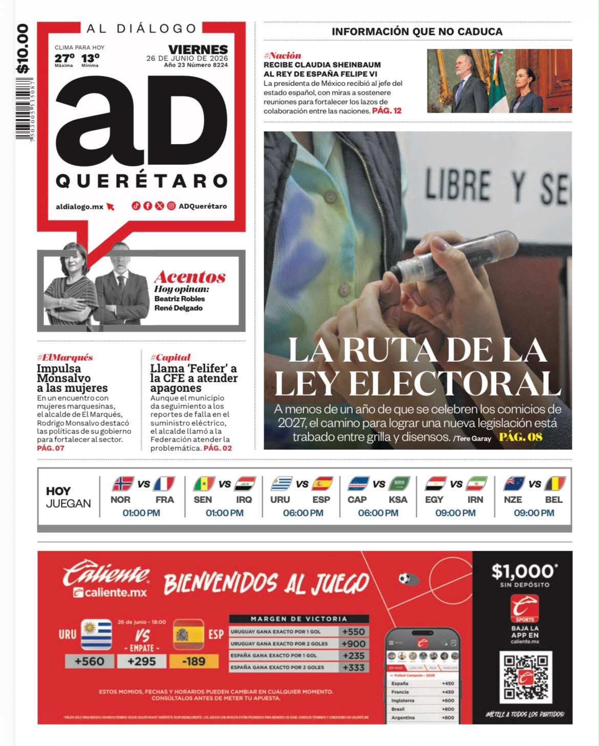 La ruta de la Ley Electoral