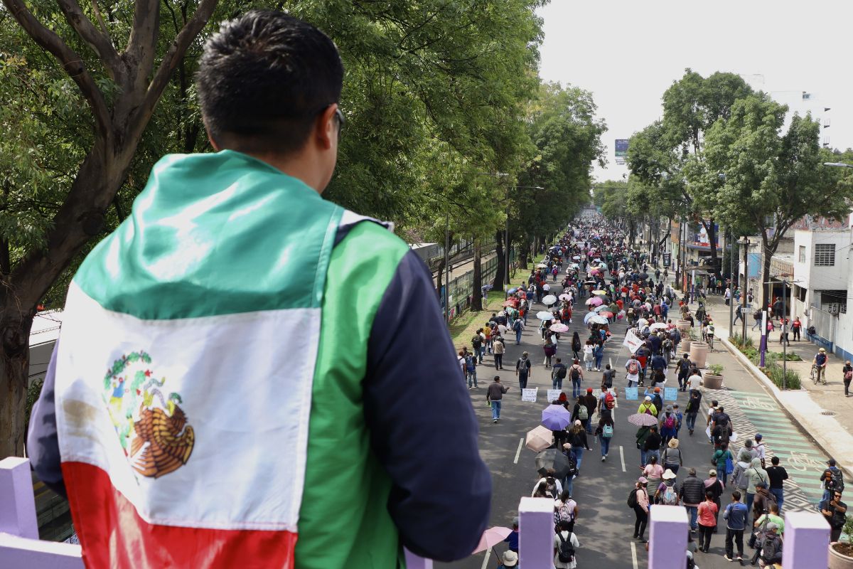 Entre el ambiente mundialista y las expresiones de inconformidad, la Ciudad de México vivió una jornada histórica y contrastante. Foto: Cuartoscuro