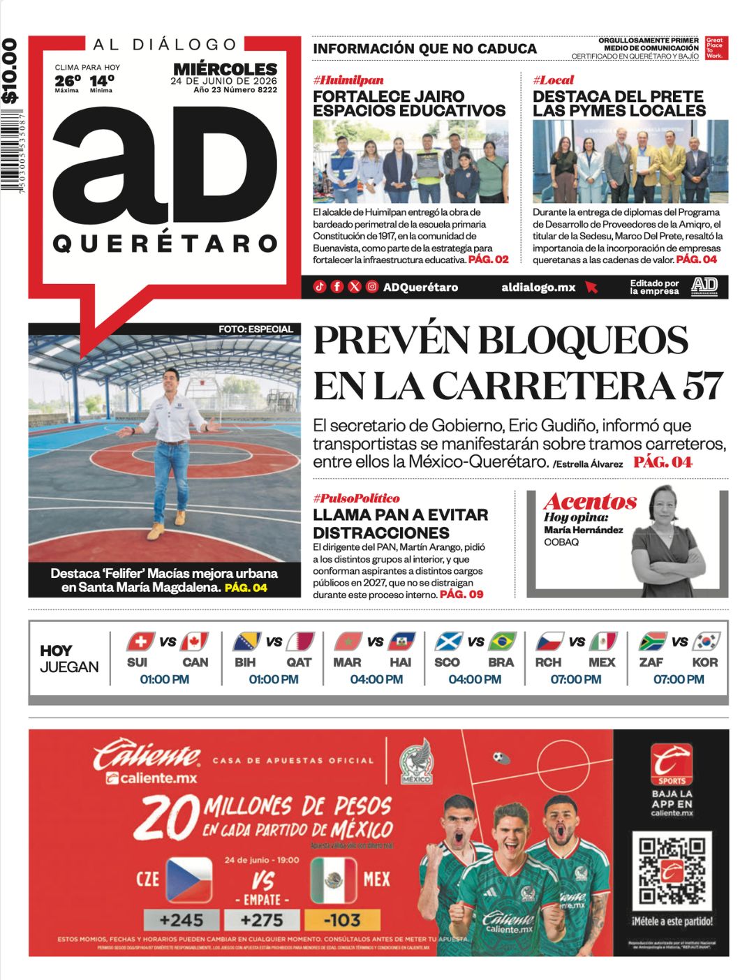 Prevén bloqueos en la carretera 57