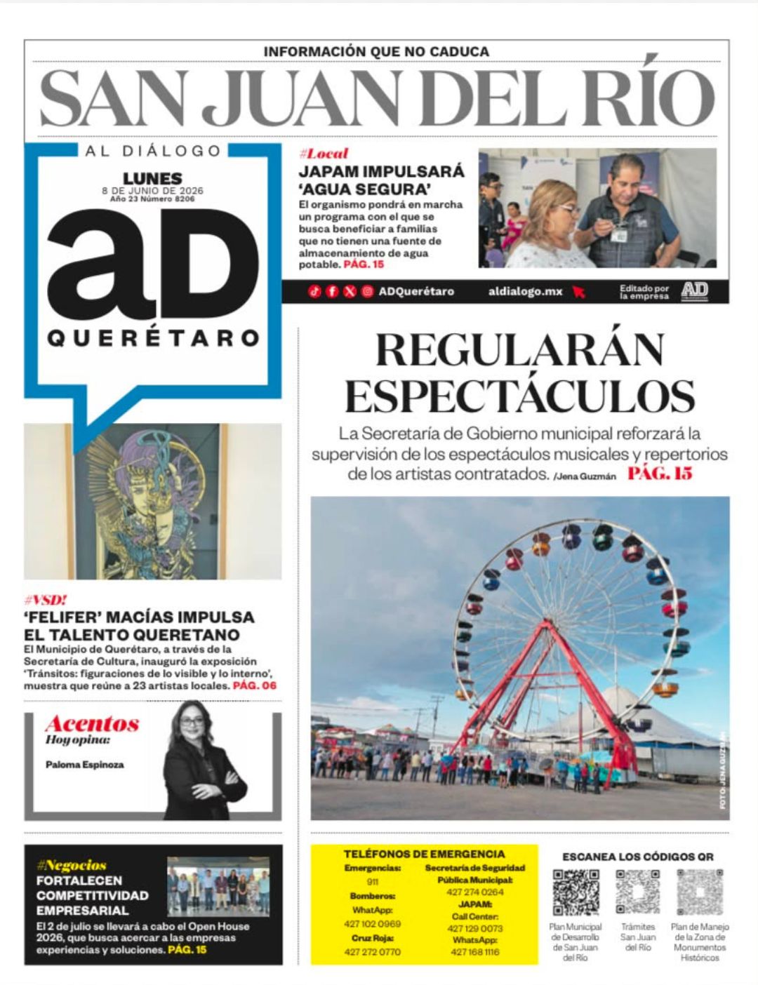 Regularán espectáculos