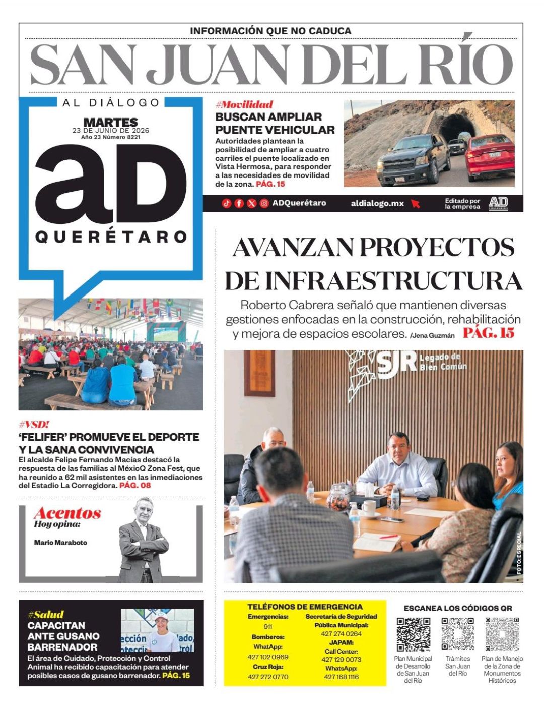 Avanzan proyectos de infraestructura