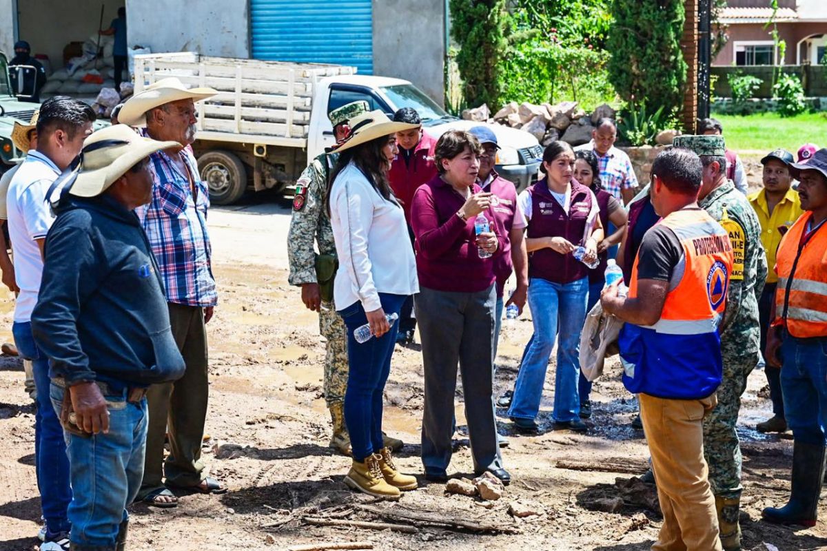 El Gobierno del Estado de México aseguró que continuará el monitoreo permanente en la zona afectada. Foto: GEM