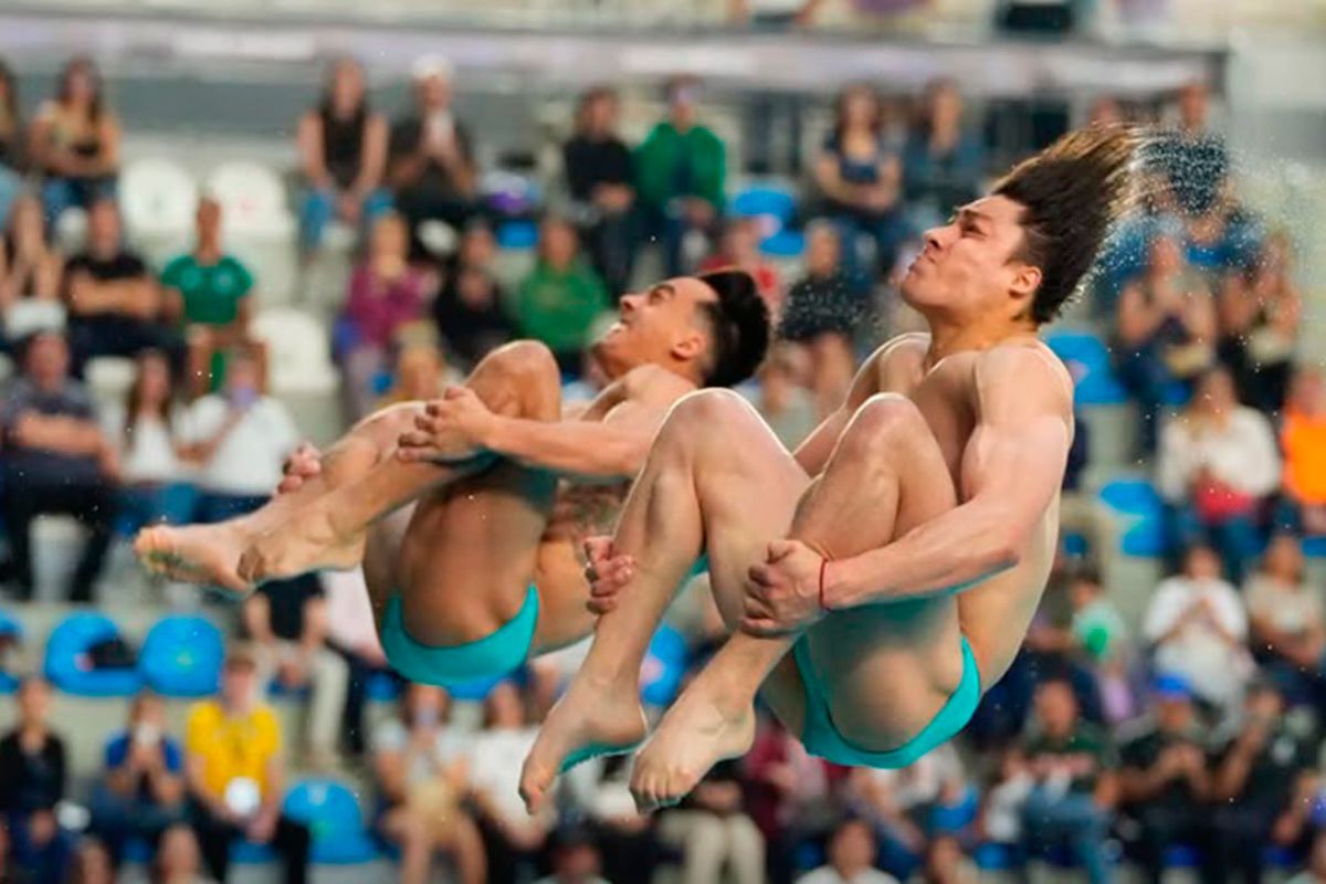 La dupla mexicana dominó la final de trampolín sincronizado de tres metros de principio a fin. Foto: Conade