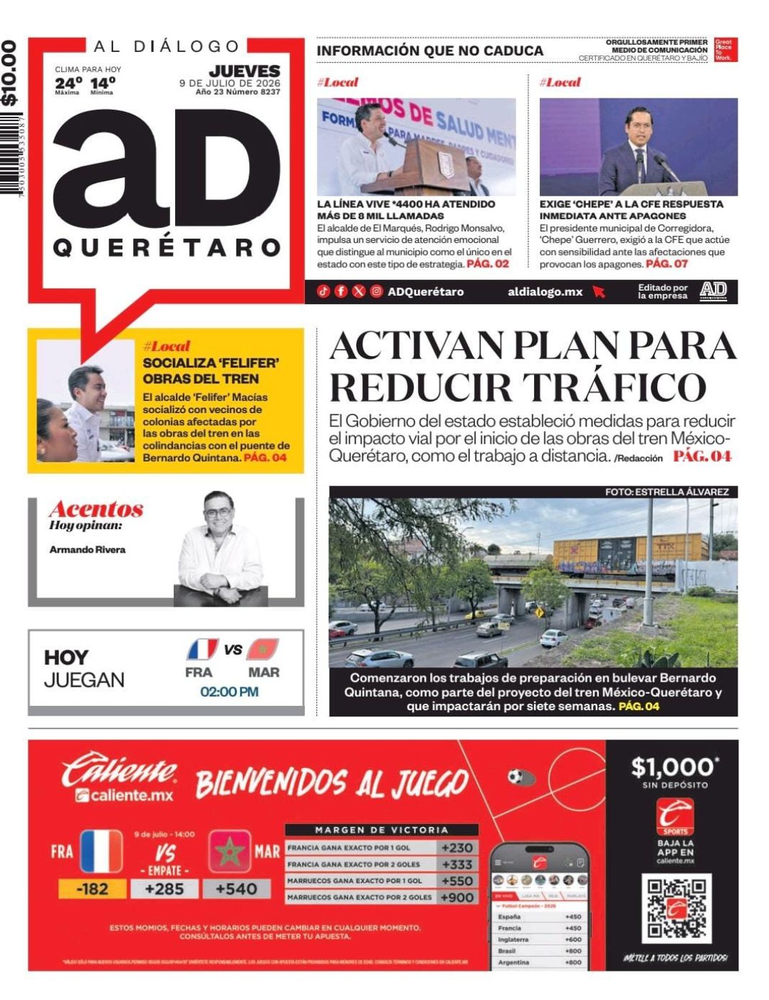 Activan plan para reducir tráfico