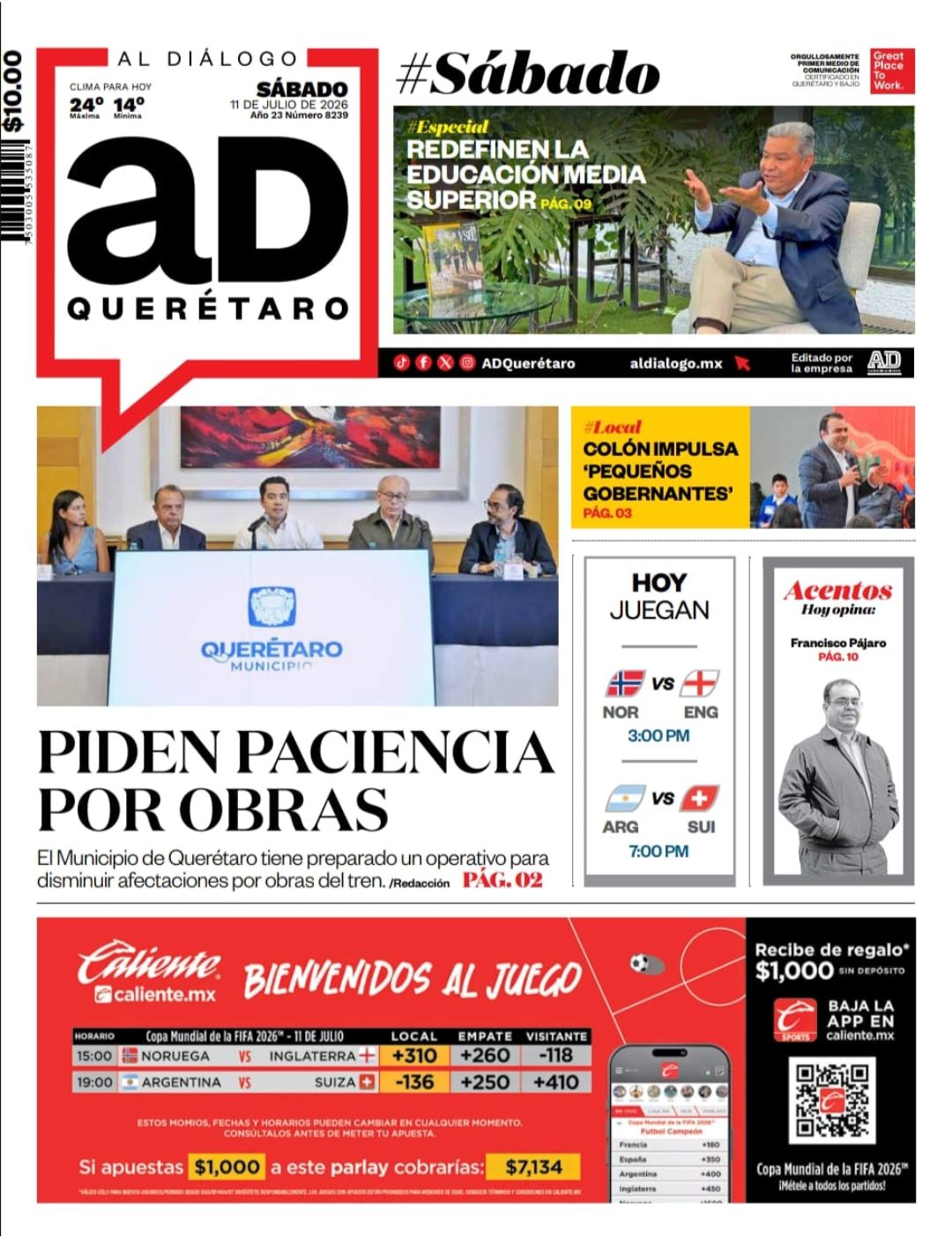Piden tener paciencia por obras