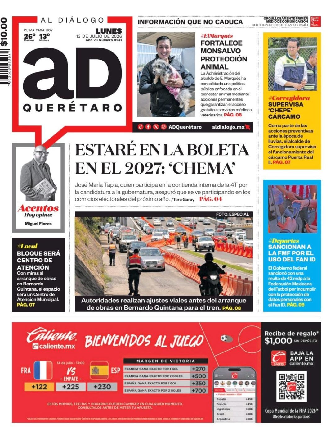 Estaré en la boleta en el 2027: ‘Chema’