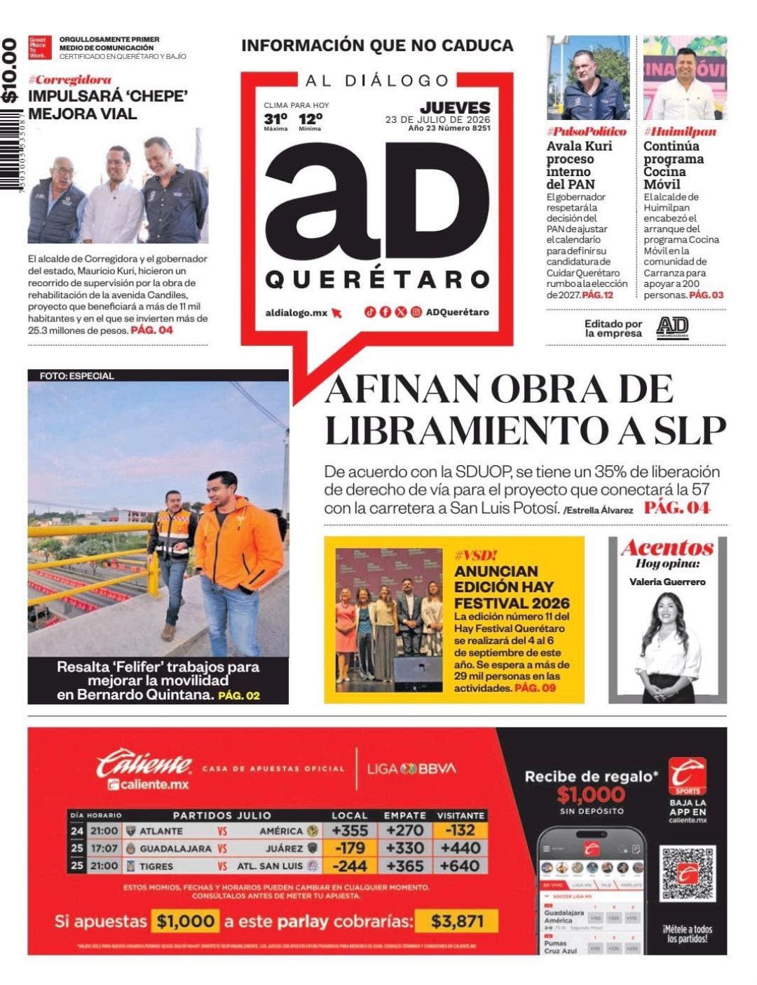 Afinan obra de Libramiento a SLP