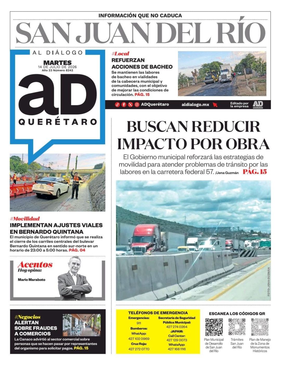 Buscan reducir impacto en obra