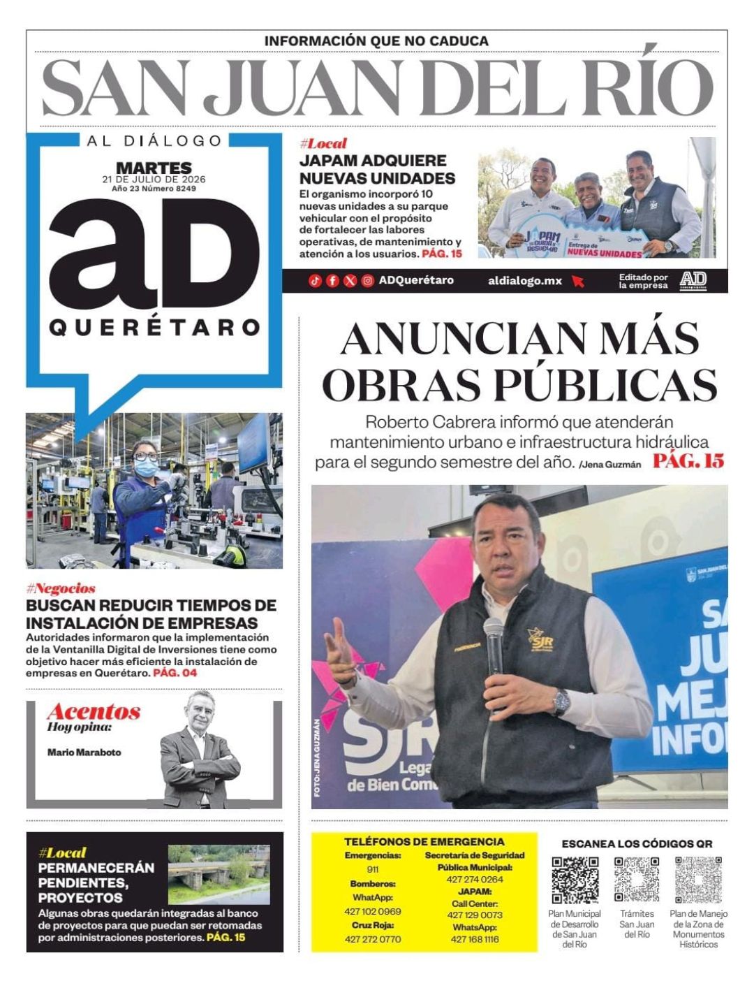 Anuncian más obras públicas