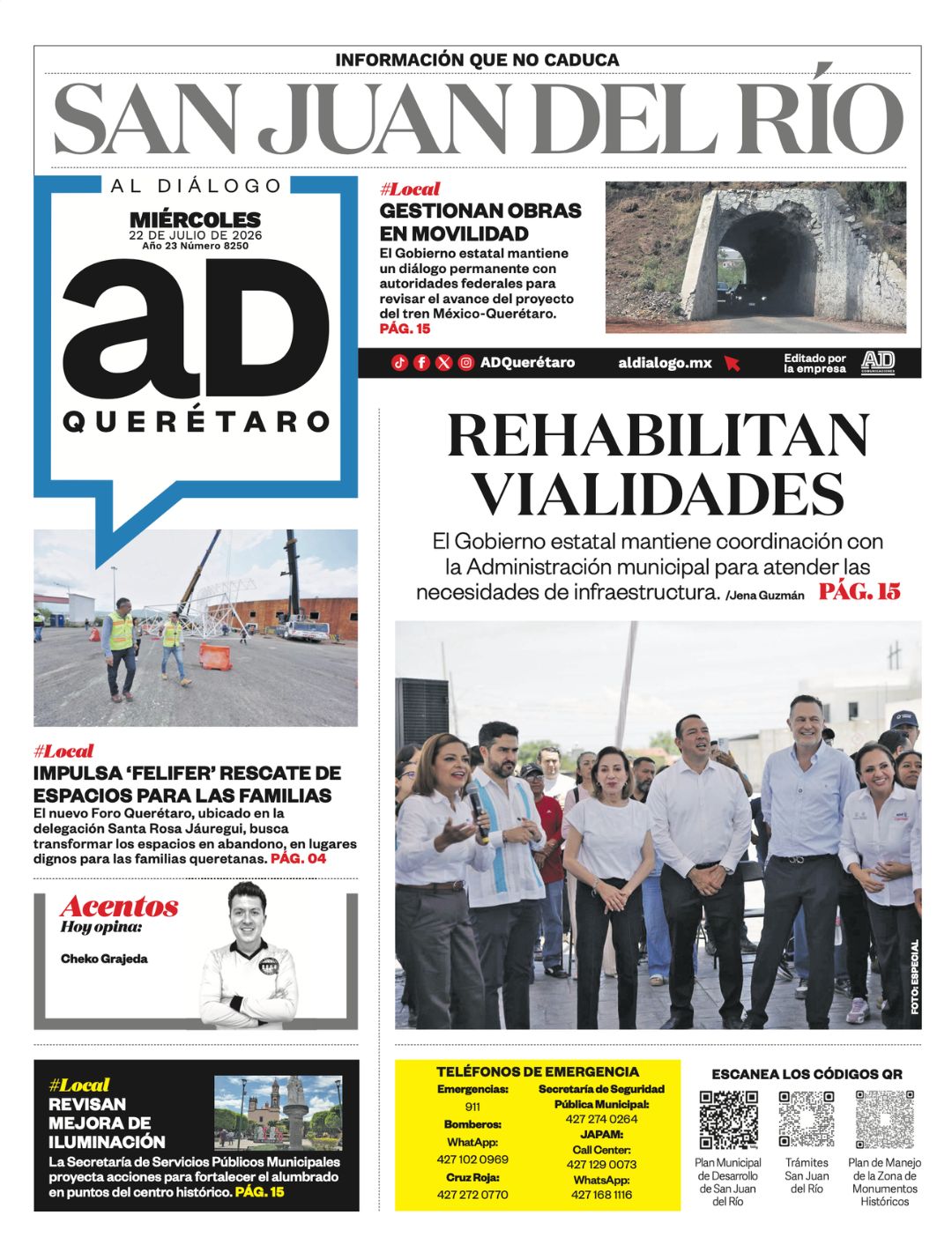 Rehabilitan vialidades