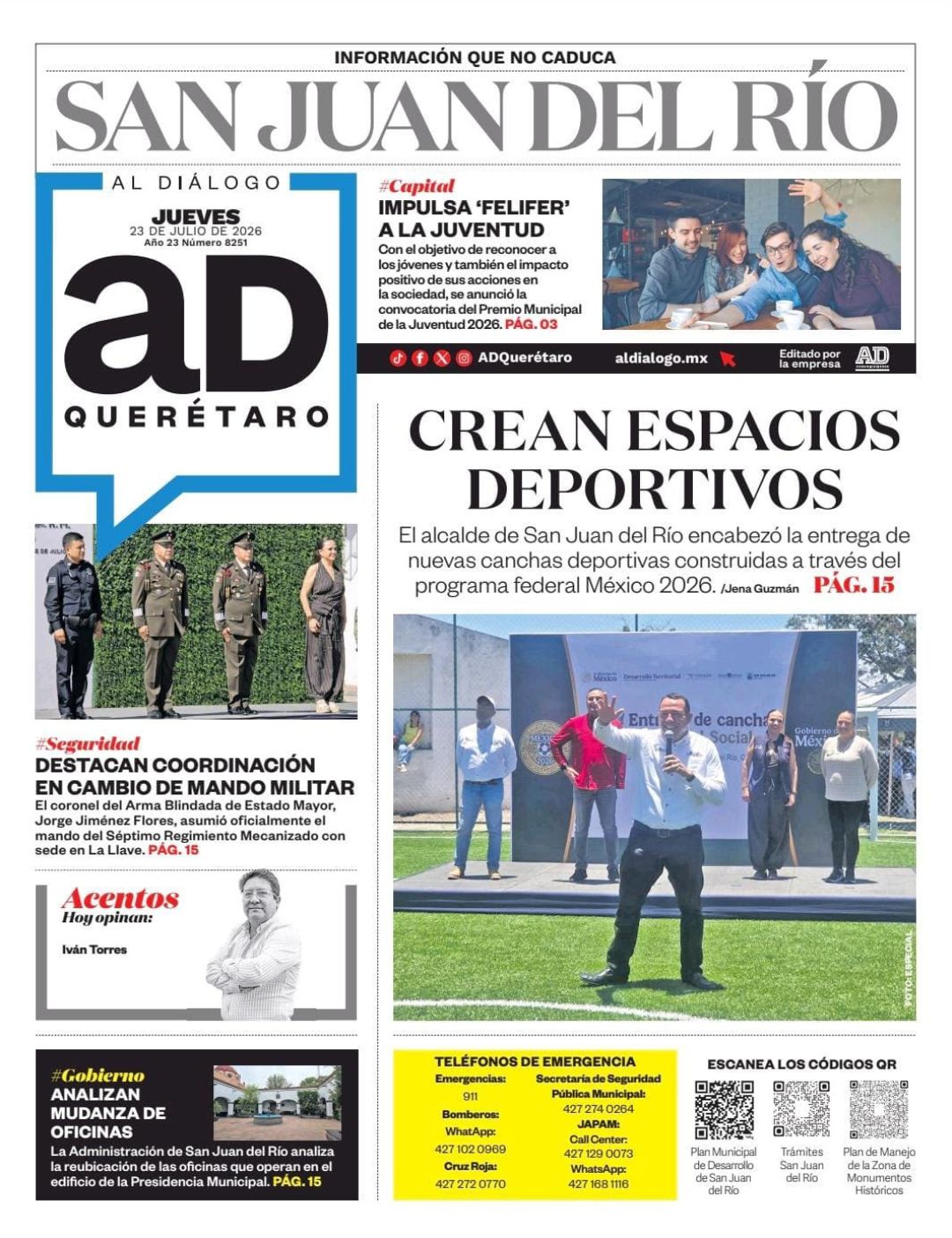 Crean espacios deportivos