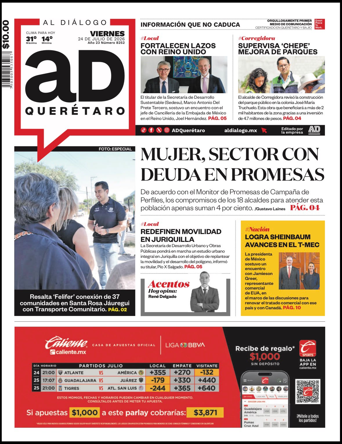 Mujer, sector con deuda en promesas